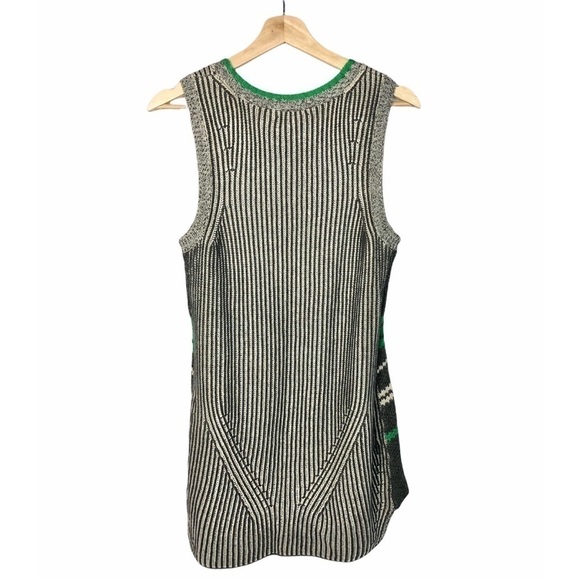 Cabi Trident Gray & Green Pullover Sweater Sleeveless Top S #885 - Picture 3 of 8